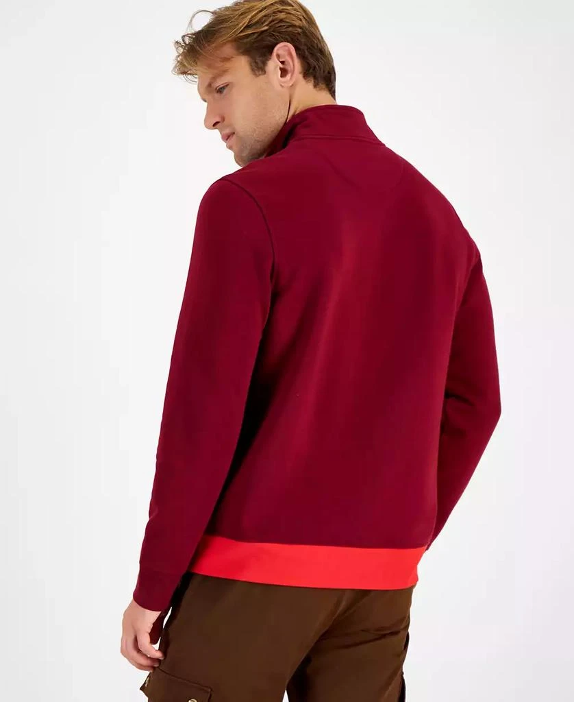 Club Room Men's Colorblocked Quarter-Zip Fleece Sweater, Created for Macy's 2
