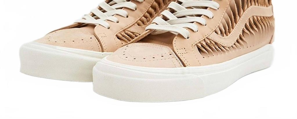 Vans Men's Ua Sk8-Hi Reissue Lx Twisted Leather Amberlight Sneaker In Light Brown/white
