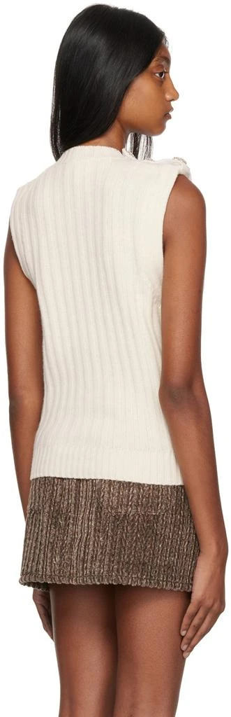 Ganni Off-White O-Neck Vest 3