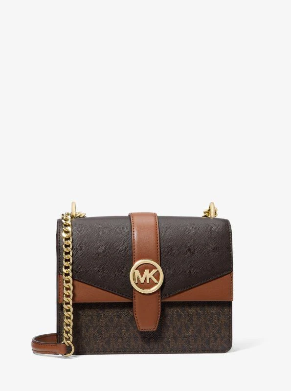 Michael Kors Greenwich Small Color-Block Signature Logo Crossbody Bag 1