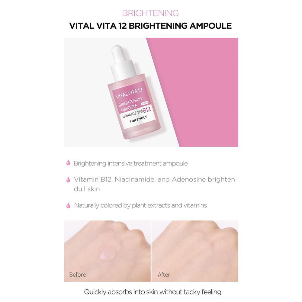 TONYMOLY Vital Vita 12 Vitamin B12 Brightening Ampoule, 1-oz.