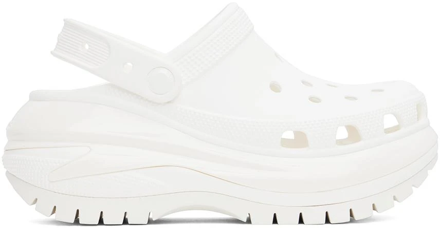 Crocs White Mega Crush Clogs 1