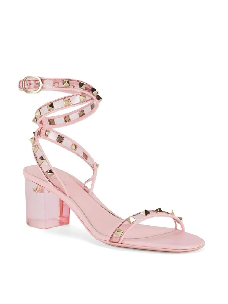 Valentino Rockstud 60MM Leather Ankle-Wrap Sandals 2