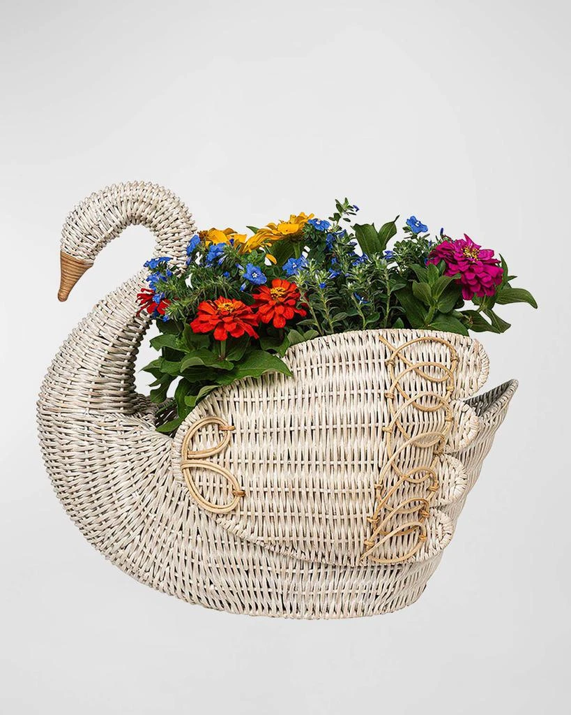 Juliska Provence Rattan Swan Basket 3