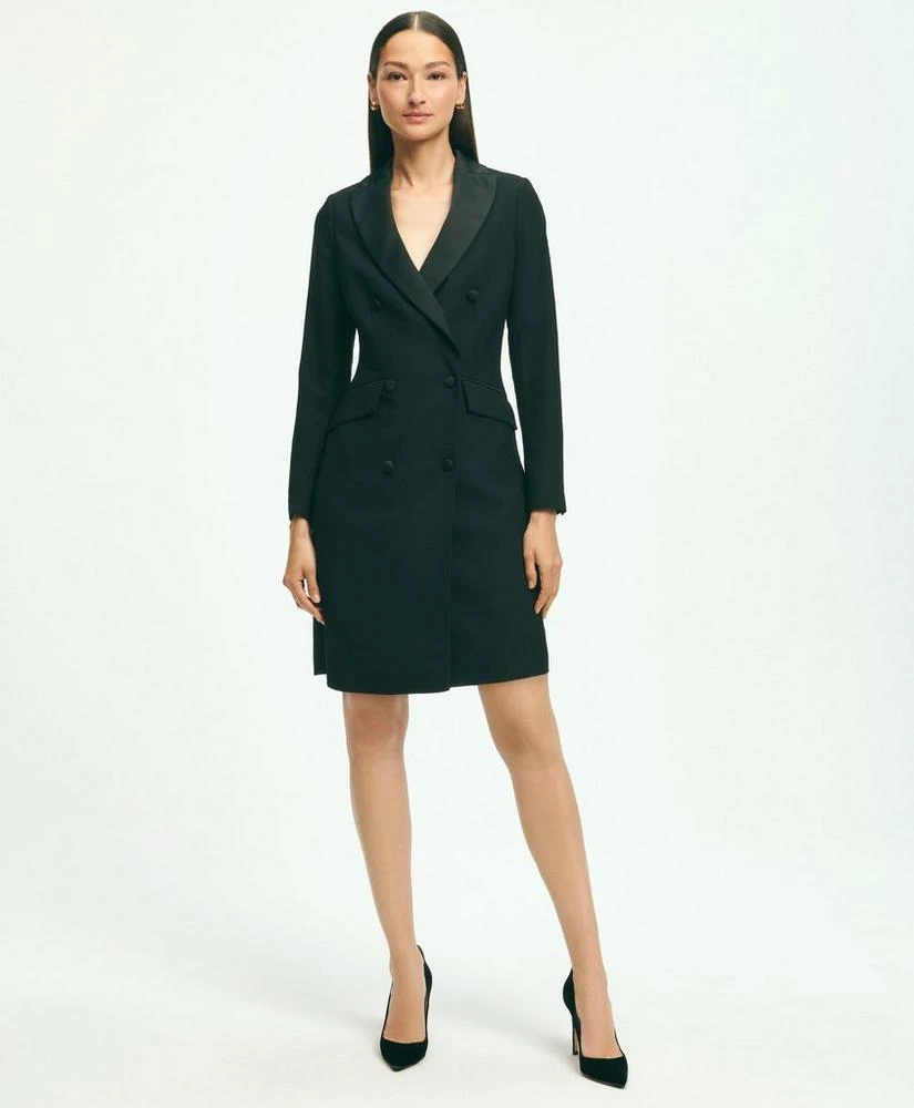 Brooks Brothers Crepe Double-Breasted Tuxedo Dress