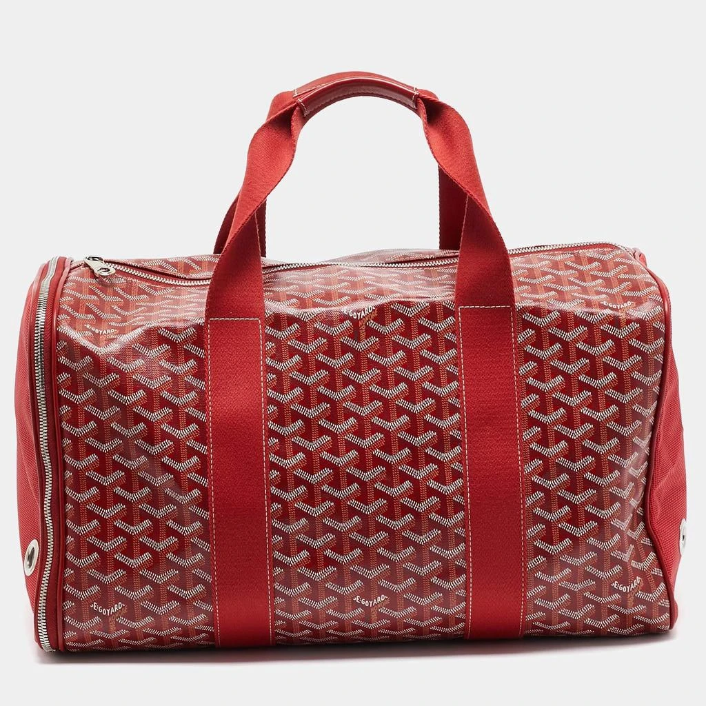 Goyard Goyard Red Goyardine Coated Canvas Voltigeur MM Pet Carrier 1