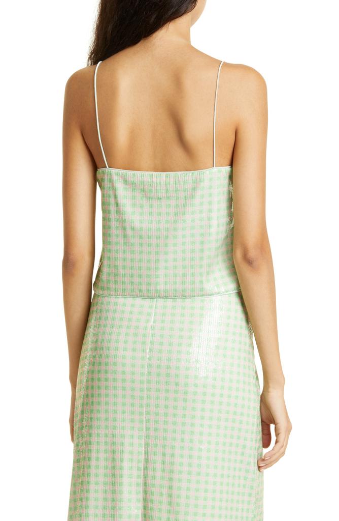 BAUM UND PFERDGARTEN Jovana Sequin Gingham Tank Top