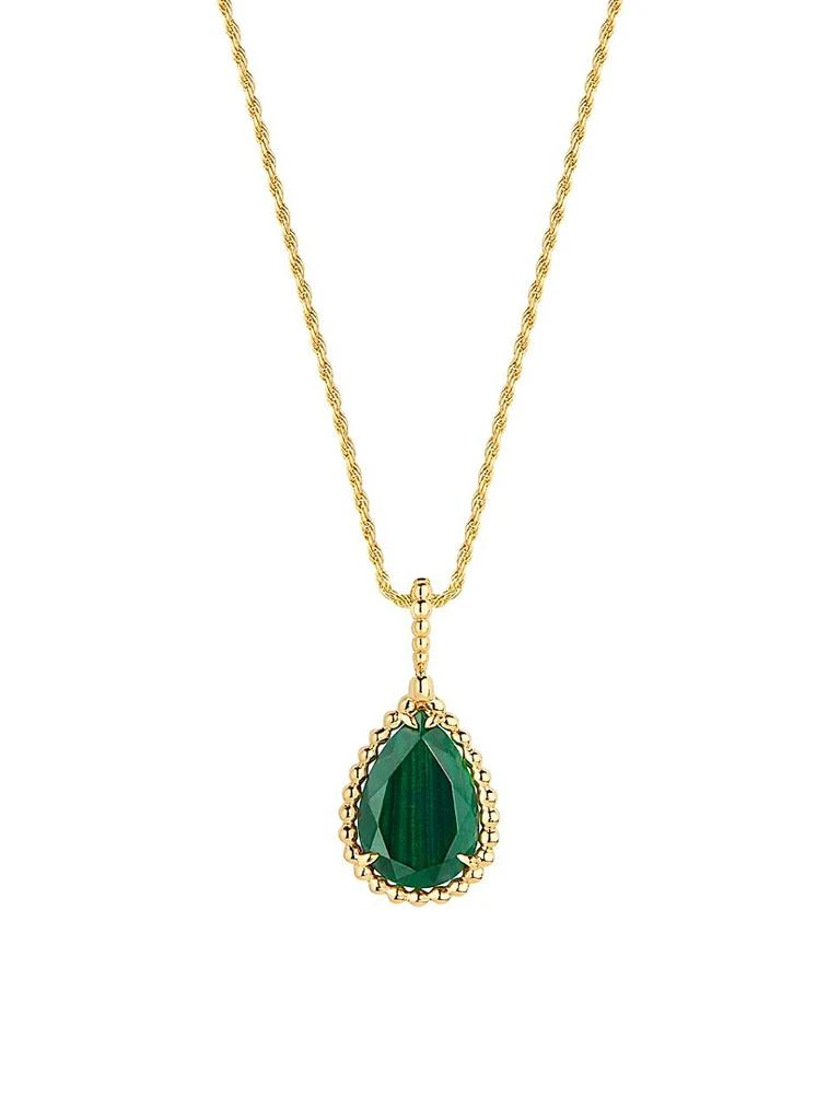 Boucheron Serpent Bohème 18K Yellow Gold & Malachite Medium Pendant Necklace 1