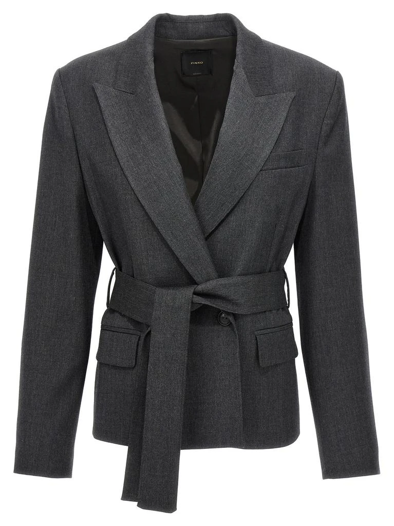 Pinko Pinko Tied-Waist V-Neck Tailored Blazer 1