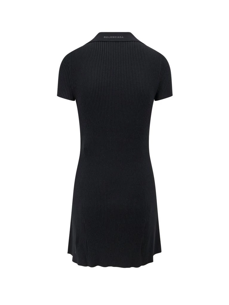 balenciaga black mini dress Carabella Black High-Neck Short-Sleeve Mini Dress – Club L London main image 1
