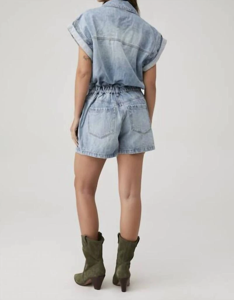 Blank NYC Big Shot Romper In Blue 2