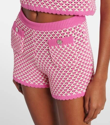 Versace Crochet cotton-blend shorts 4