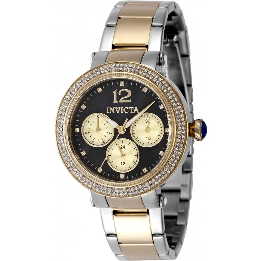 Invicta Bolt Quartz Crystal Black Dial Ladies Watch 48115 1