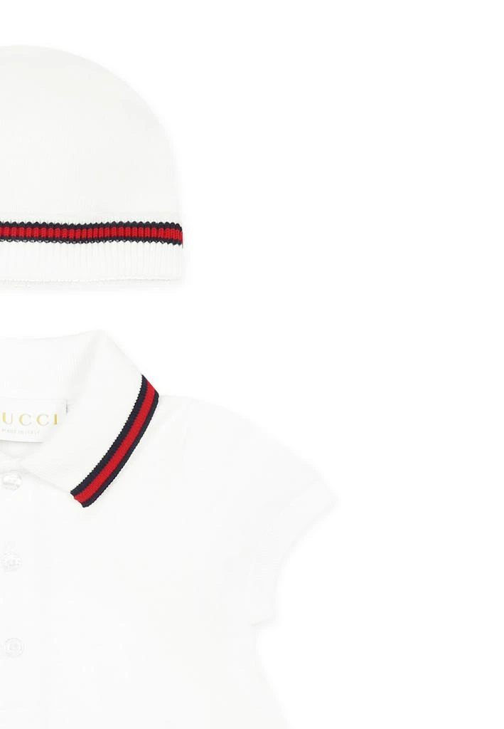 Gucci White Babygrow Set For Baby Boy With 3