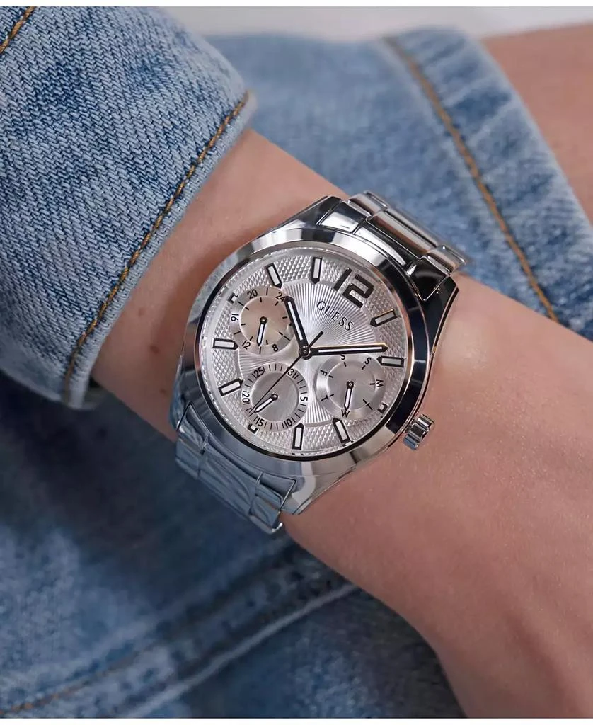 GUESS Women's Multi-Function Silver Stainless Steel Watch 38mm 6