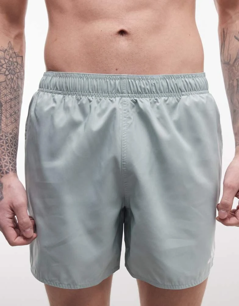 Adidas adidas Training 5in swimshorts in sage and white 4