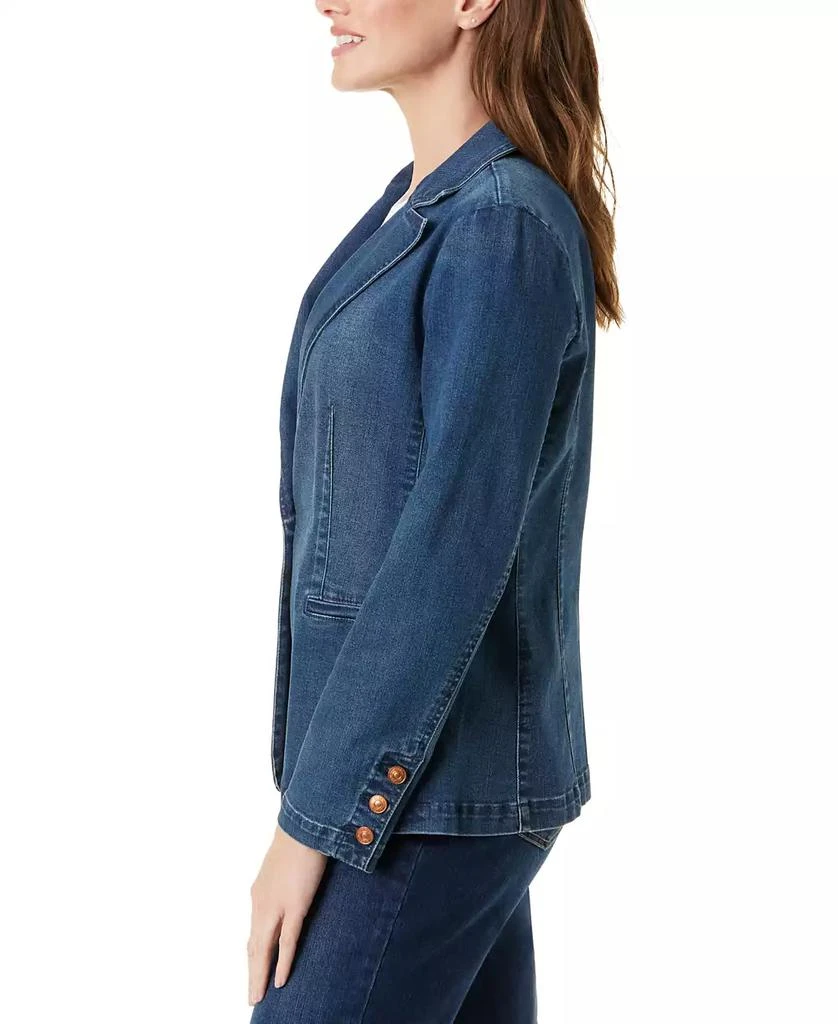 Gloria Vanderbilt Women's Denim One-Button Blazer 3