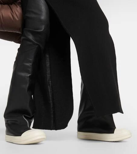 Rick Owens Oblique leather over-the-knee boots 4