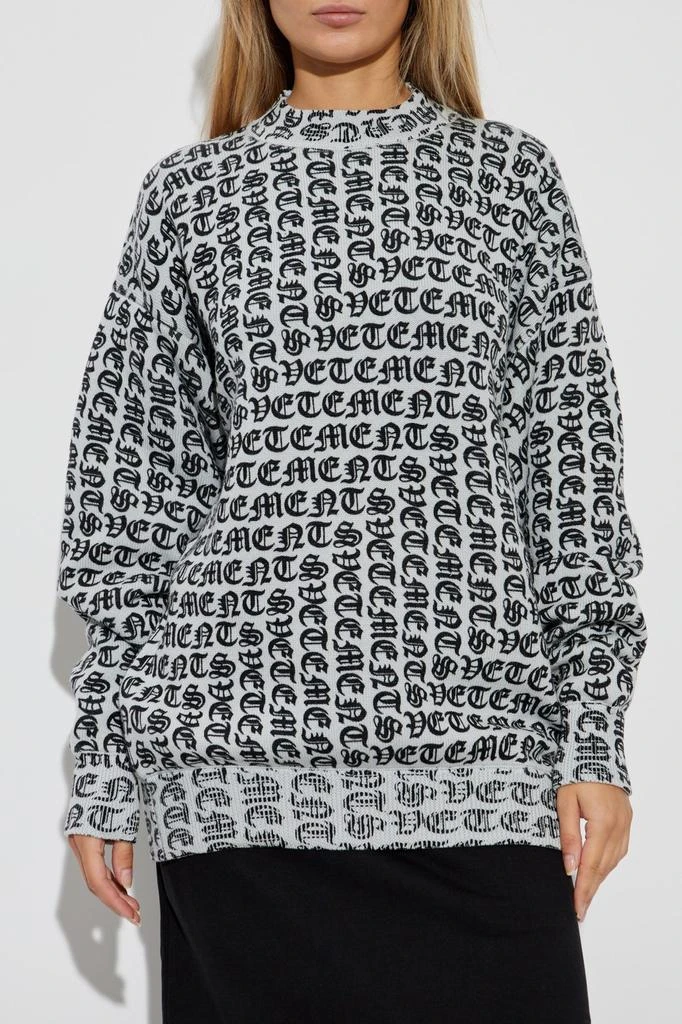 Vetements Vetements Logo Detailed Knit Sweater 2