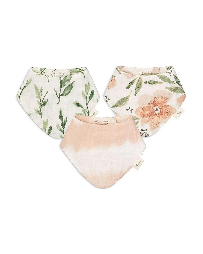 Crane Baby Parker Floral Muslin Bib Set, 3 Pack - Ages 0-36 Months