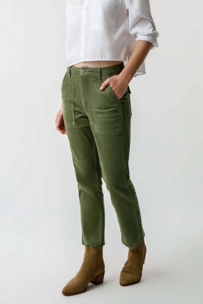 AMO Cord Easy Army Trouser In Tea Leaf