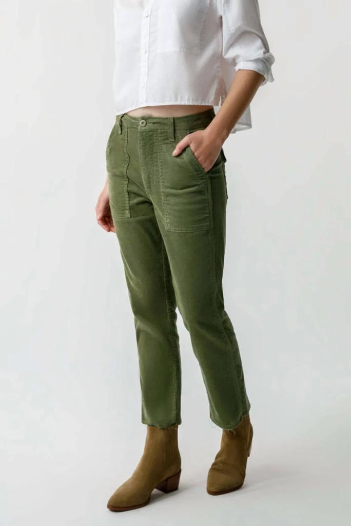AMO Cord Easy Army Trouser In Tea Leaf 1