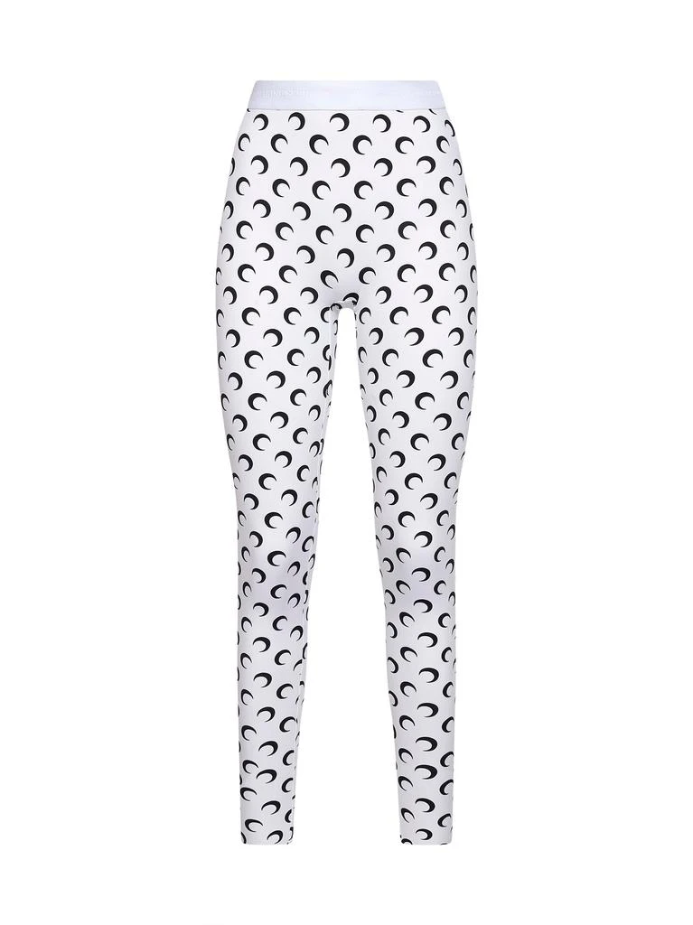 MARINE SERRE MARINE SERRE | Optical white Moon print recycled jersey leggings | Women | S