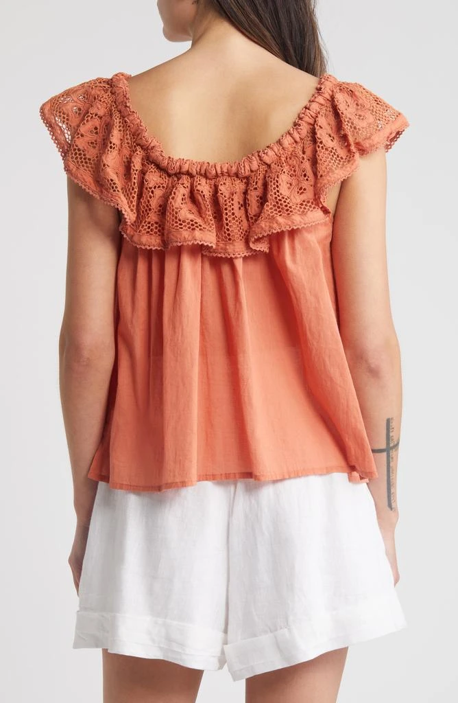 Cleobella Paulina Lace Ruffle Cotton Top 2