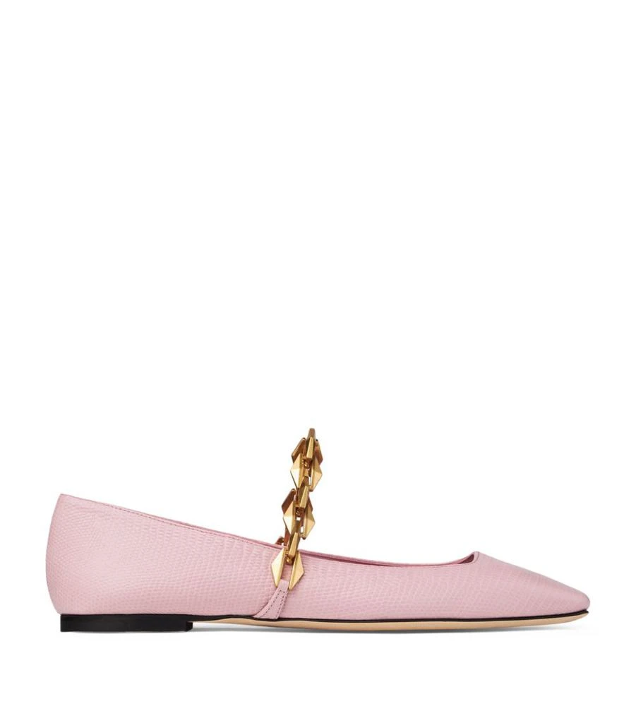 Jimmy Choo Diamond Tilda Leather Ballet Flats 1