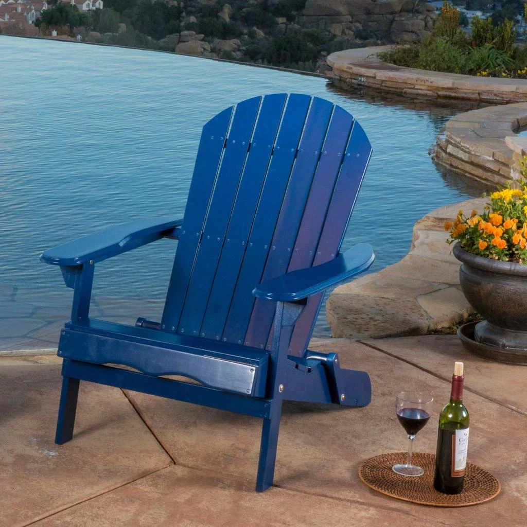 Streamdale Furniture Streamdale Acacia Wood Folding Adirondack Chair - Rustic Design