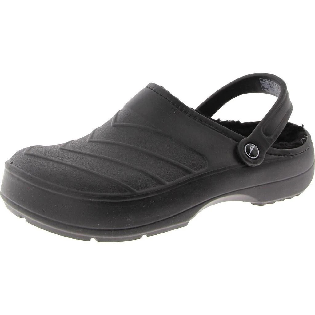 Nautica River Cost Cozy Mens Faux Fur Lined Slip On Clogs 1
