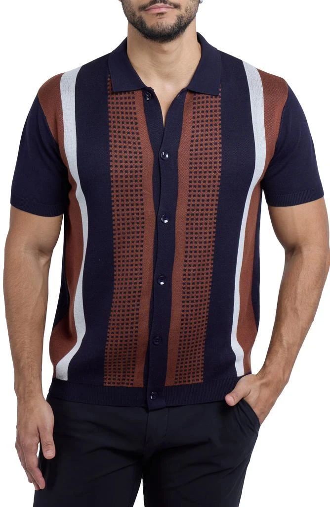 Spring + Mercer Stripe Polo Sweater 1