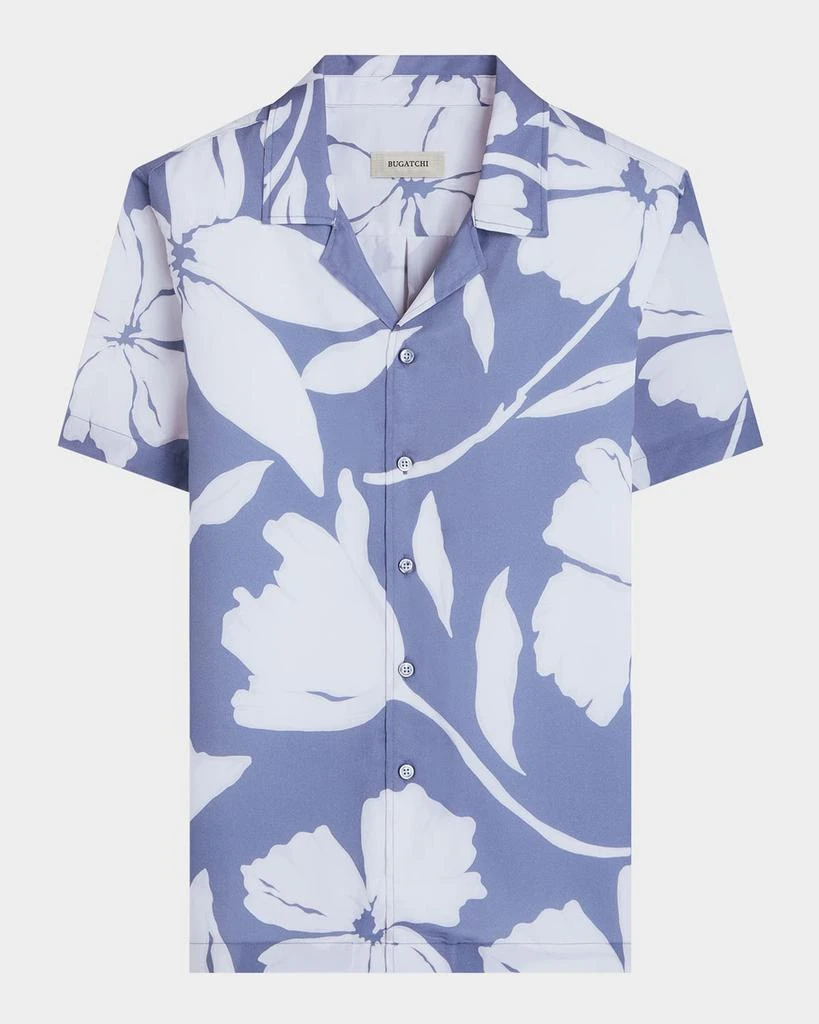 BUGATCHI Men's Jackson Woven Short-Sleeve Camp Shirt 1