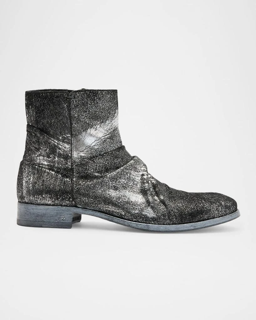 John Varvatos Men's Morrison Sharpei Foil-Sprayed Calf Hair Boots 1