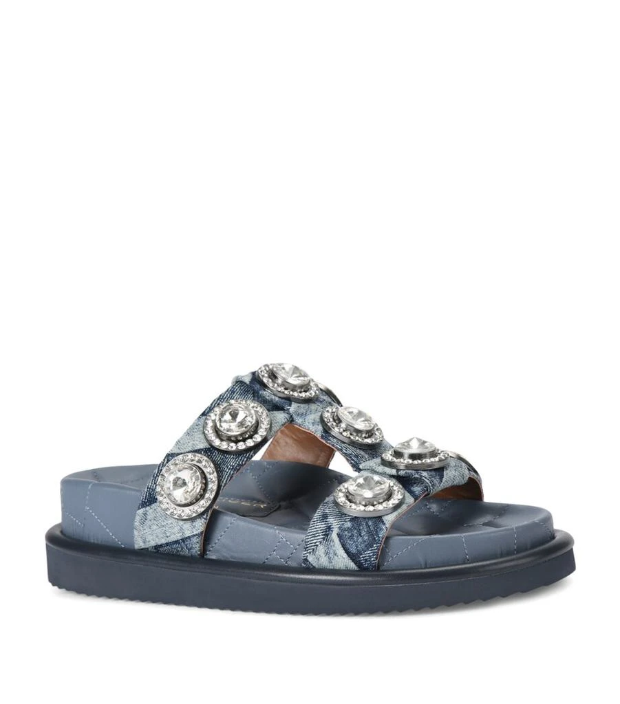 Kurt Geiger Denim Orson Crystal Sandals 1