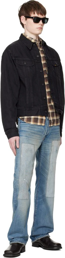 RRL Black Worn-In Denim Trucker Jacket 4