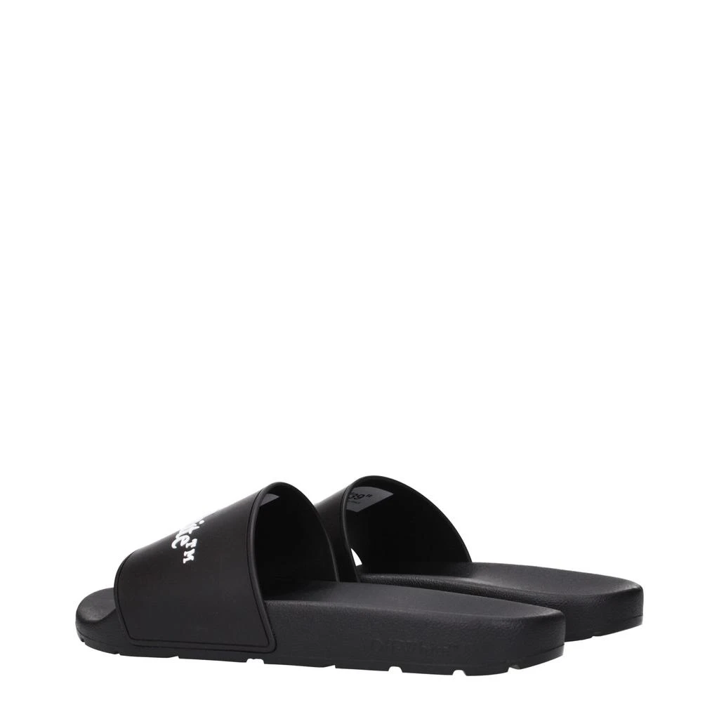 Off-White Off-White Black Cotton Slippers 4