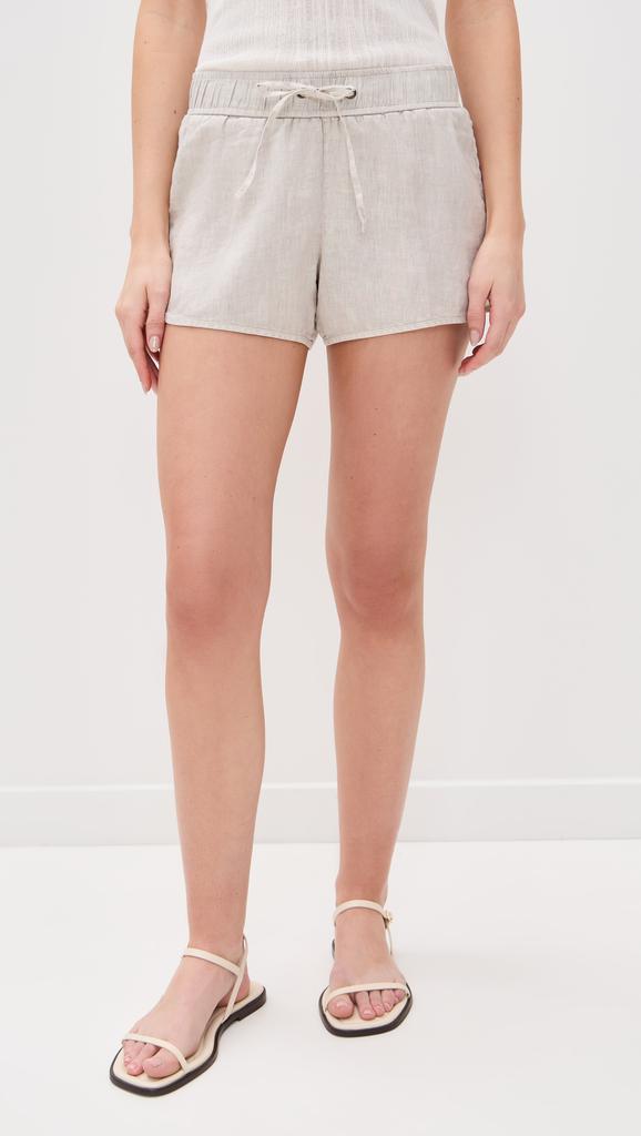 James Perse Lightweight Linen Dolphin Shorts