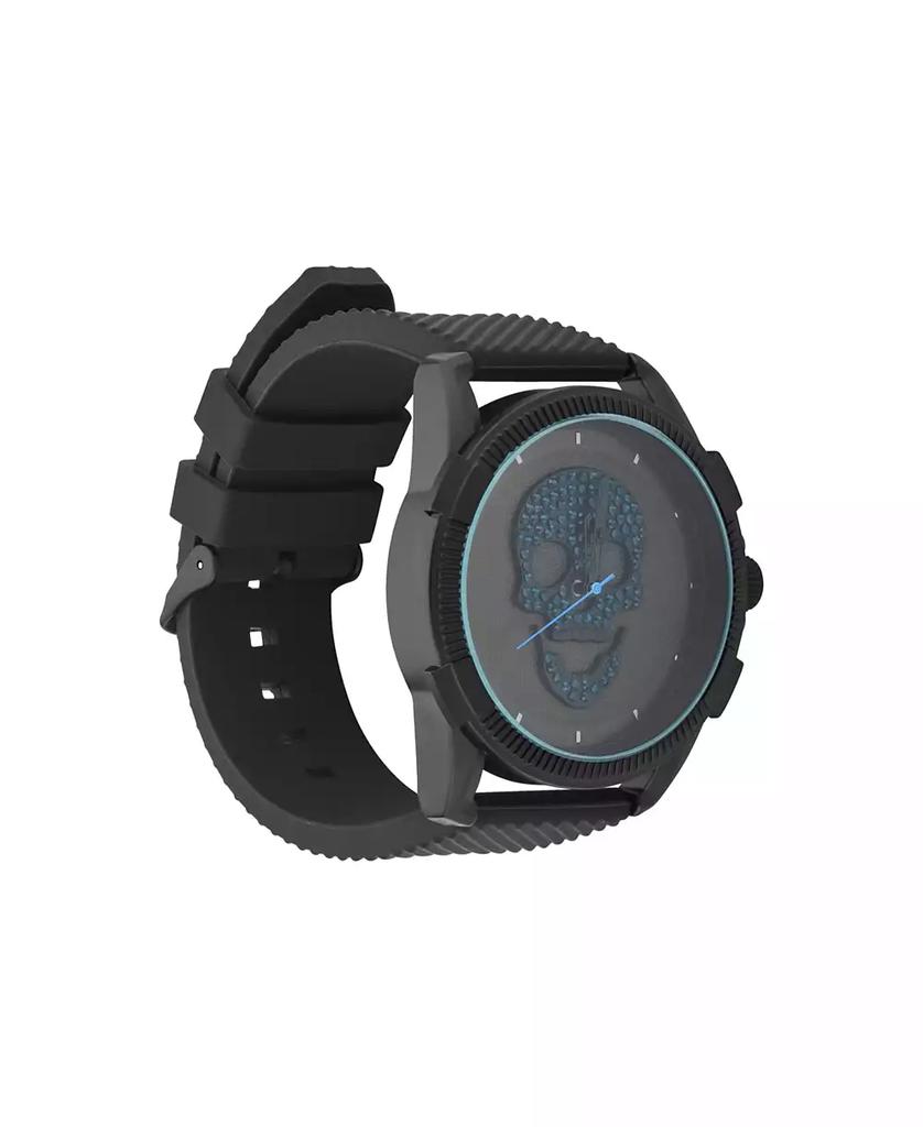 Ed Hardy Men's Black Silicone Strap Analog Watch
