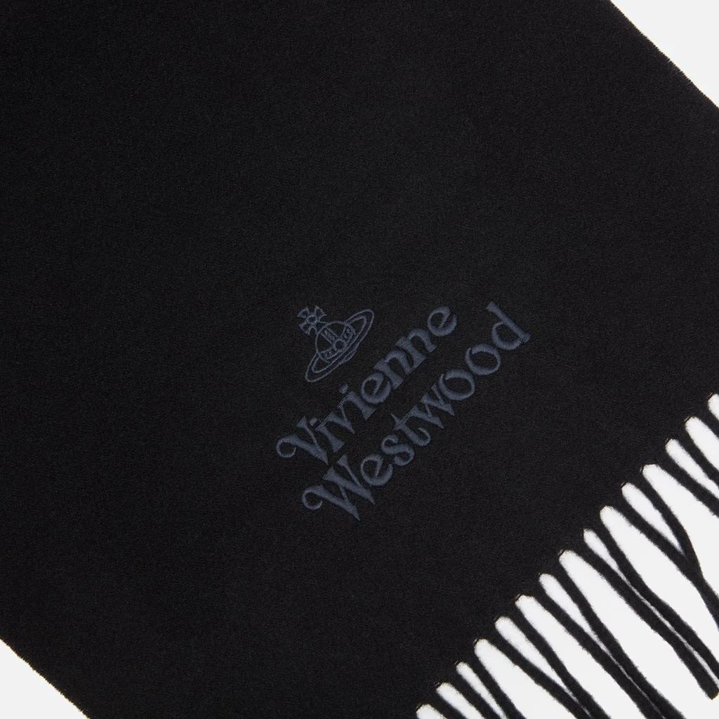 Vivienne Westwood Embroidered Logo Wool Scarf 3