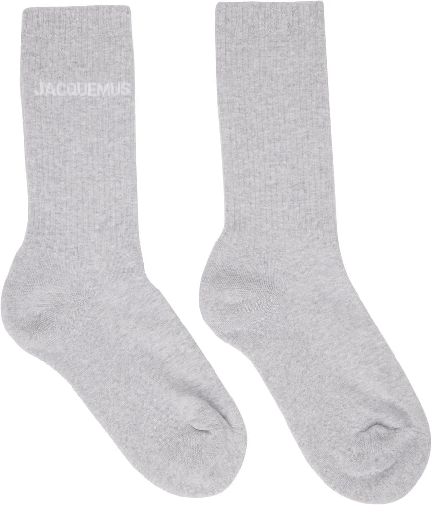 Jacquemus Gray 'The Jacquemus' Socks 1