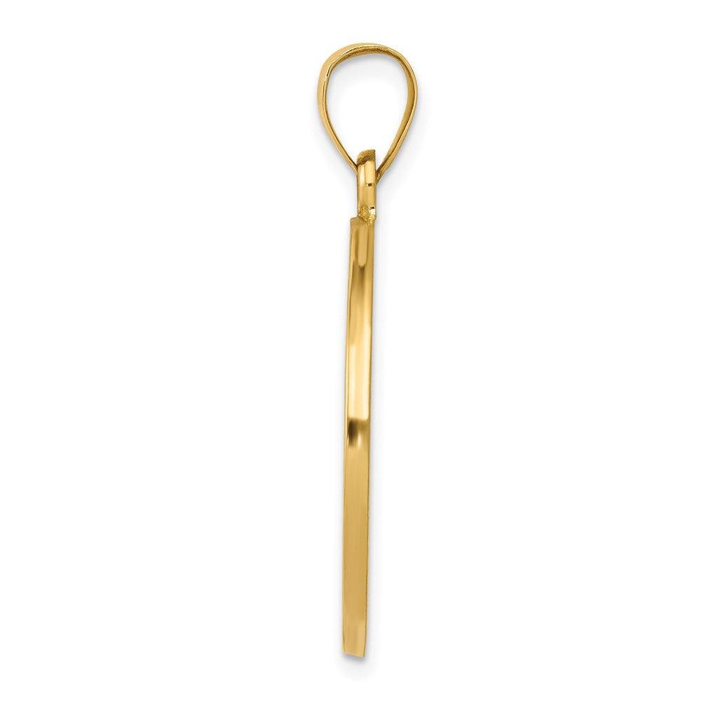 Diamond2Deal 14k Yellow Gold Saint Anthony Medal Hollow Pendant