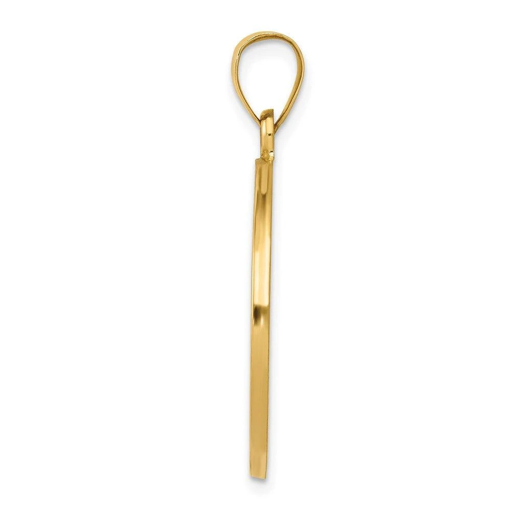 Diamond2Deal 14k Yellow Gold Saint Anthony Medal Hollow Pendant 2