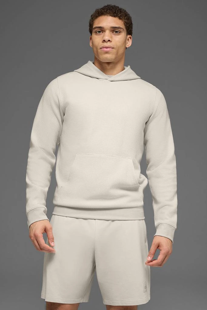 Alo Waffle Lounge Hoodie - Clover Green 3