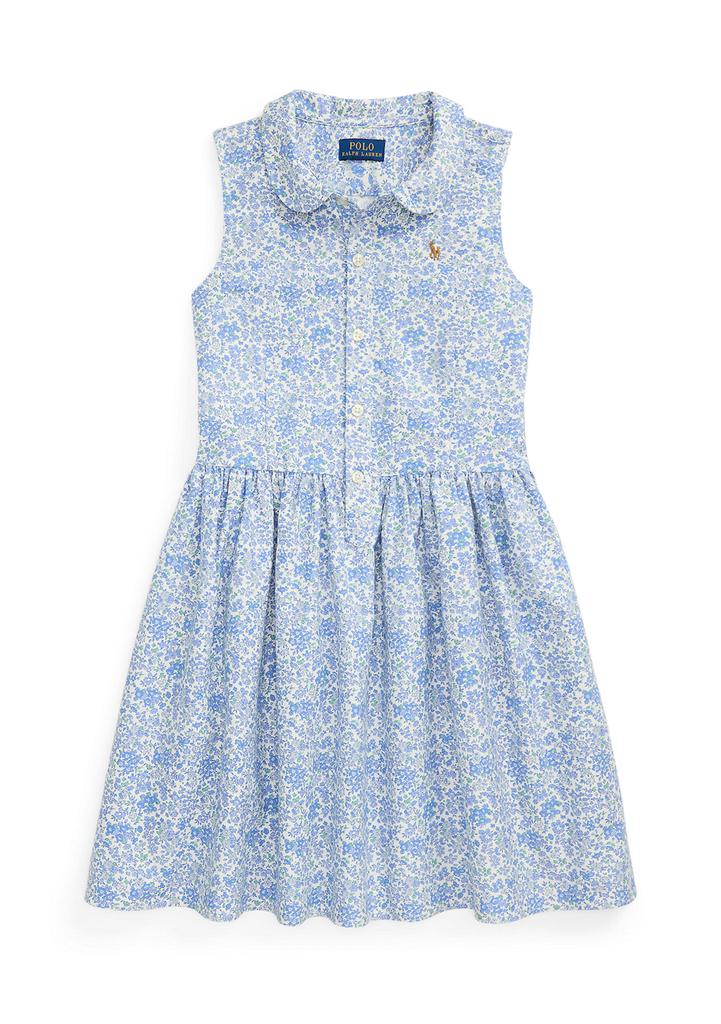 Ralph Lauren Girls 7-16 Floral Cotton Oxford Shirtdress
