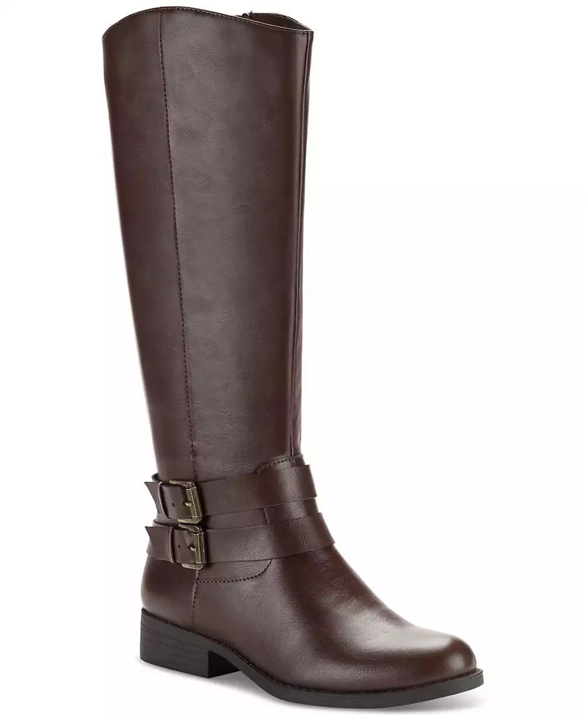 Style & Co Women's Maliaa Wide-Calf Buckled Riding Boots, Created for Macy's 1