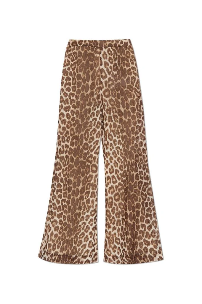 Zimmermann Zimmermann Leopard Printed Flared Trousers 1