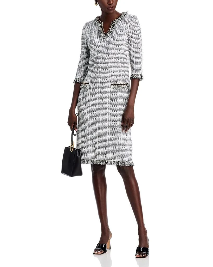 Misook Fringe Trim Shift Dress 3