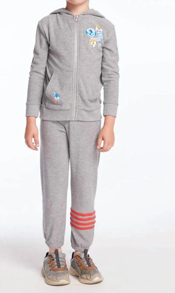 Chaser Chaser - Ski Patrol Patches Boys Zip Up Hoodie and sweatpants set 1