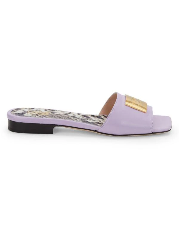 cavalli CLASS Leather Flat Sandals 1